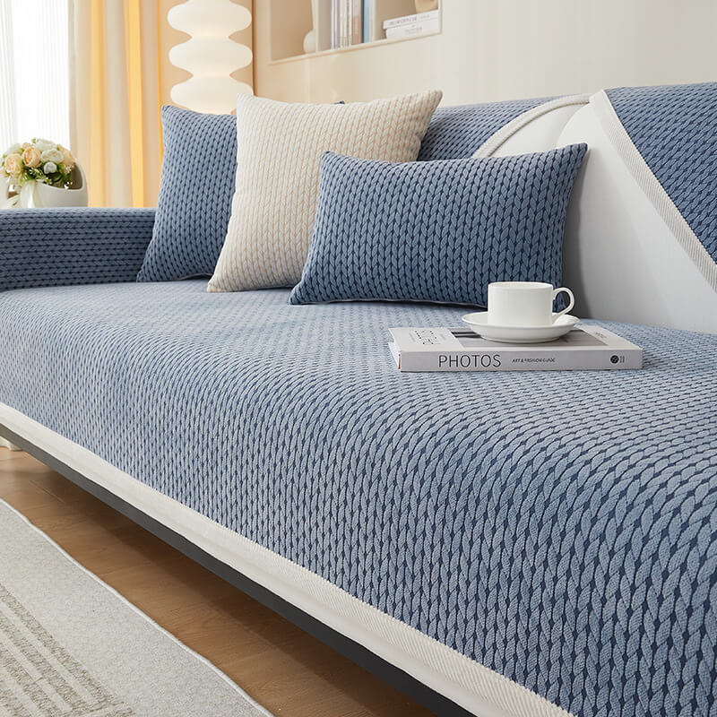 Wheat Ears Pattern Chenille Anti-Scratch Couch Cov