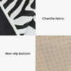 Wild Zebra Print Chenille Furniture Protector Couc