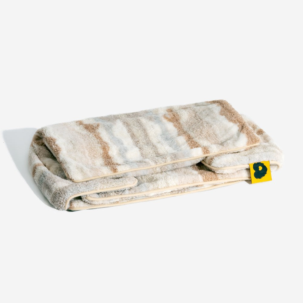 Trendy Striped Faux Lambswool Double Layer Dog & C