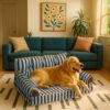 Stripe Waterproof Foldable Large Dog Sofa Bed - Su
