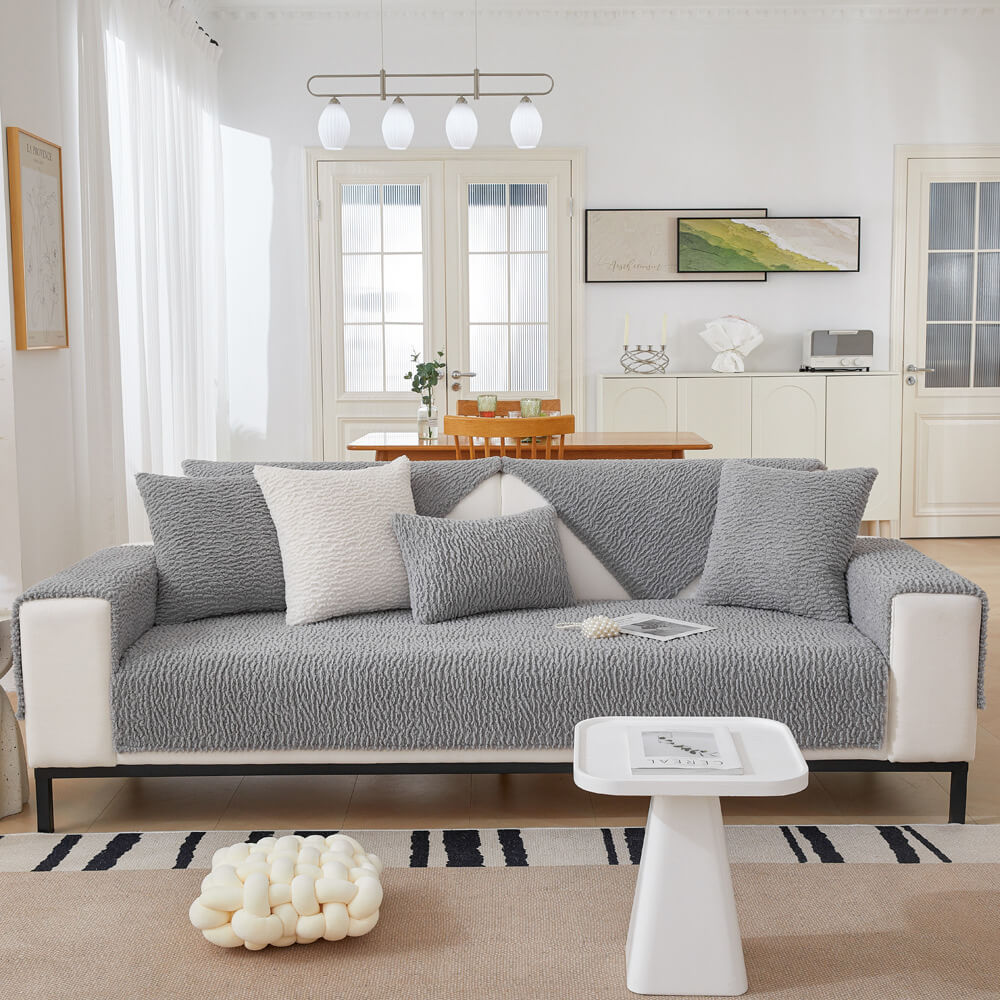 Cream Colour Berber Fleece Anti-Scratch Couch Cove