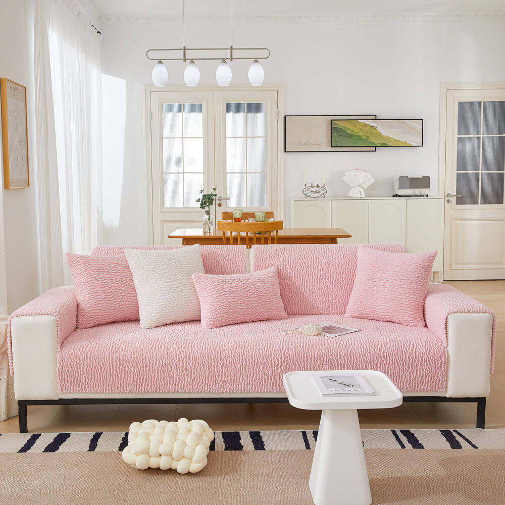 Cream Colour Berber Fleece Anti-Scratch Couch Cove