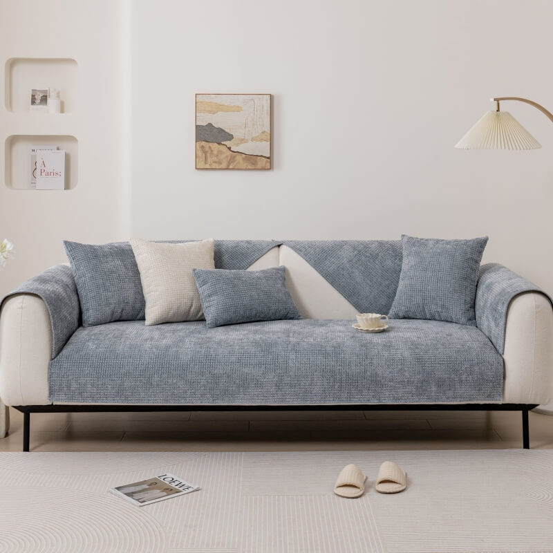 Delicate Waffle Chenille Fabric Furniture Protecto