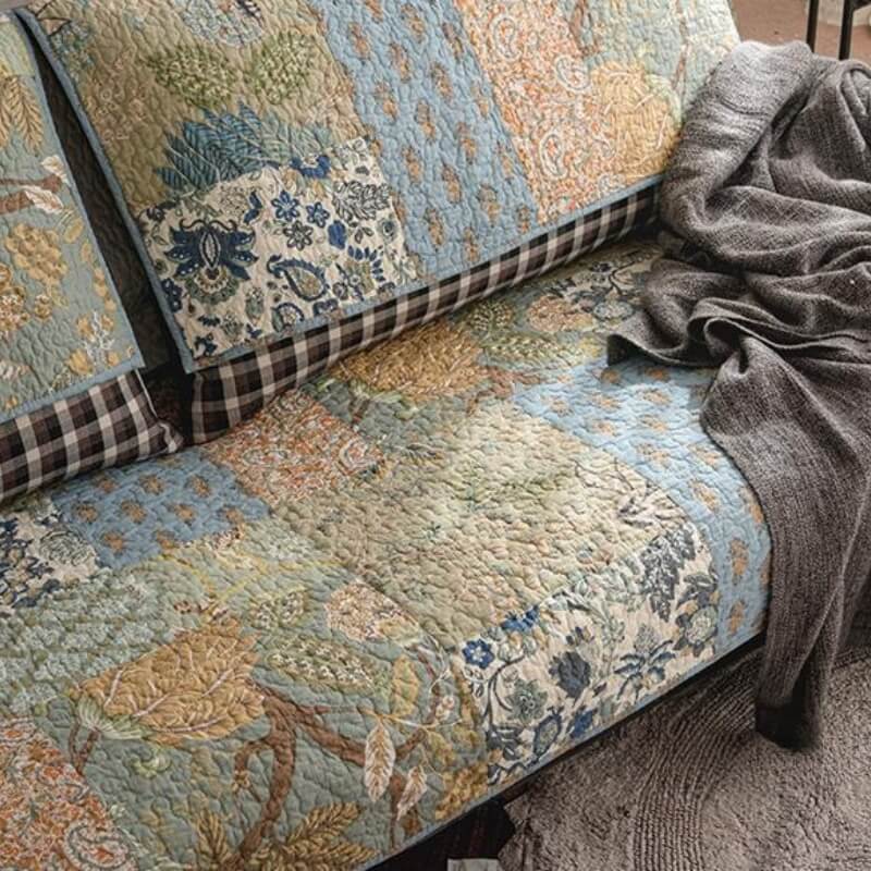 European Floral Cotton Couch Cover Sofa Protective