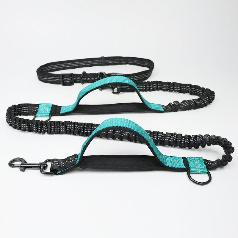 Multifunction Hands Free Dog Leash With Safety Sea