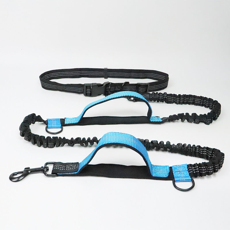 Multifunction Hands Free Dog Leash With Safety Sea