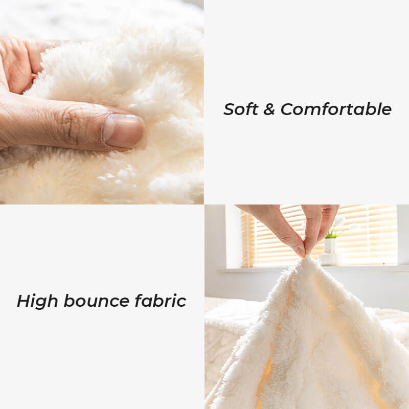 Solid Colour Fleece Furniture Protector Couch Cove