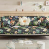 Tropical Leaves Cooling Non-slip Sectional Couch C