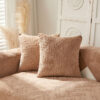Warm Crystal Velvet Wheat Embroidery Non-Slip Couc
