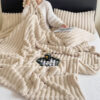 Warm Faux Rabbit Plush Sofa Throw Blanket Human Do