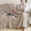 Warm Faux Rabbit Plush Sofa Throw Blanket Human Do