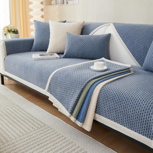 Wheat Ears Pattern Chenille Anti-Scratch Couch Cov