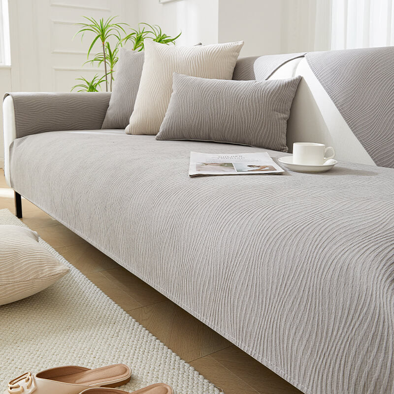 Wood Grain Texture Soft Chenille Anti-scratch Couc