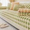 Houndstooth Plush Mat Furniture Protection Anti-Sl