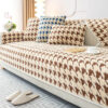 Houndstooth Plush Mat Furniture Protection Anti-Sl