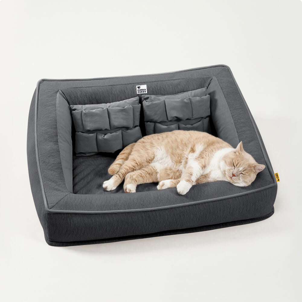 Comfort Orthopedic Support Dog Sofa Bed with Pillo