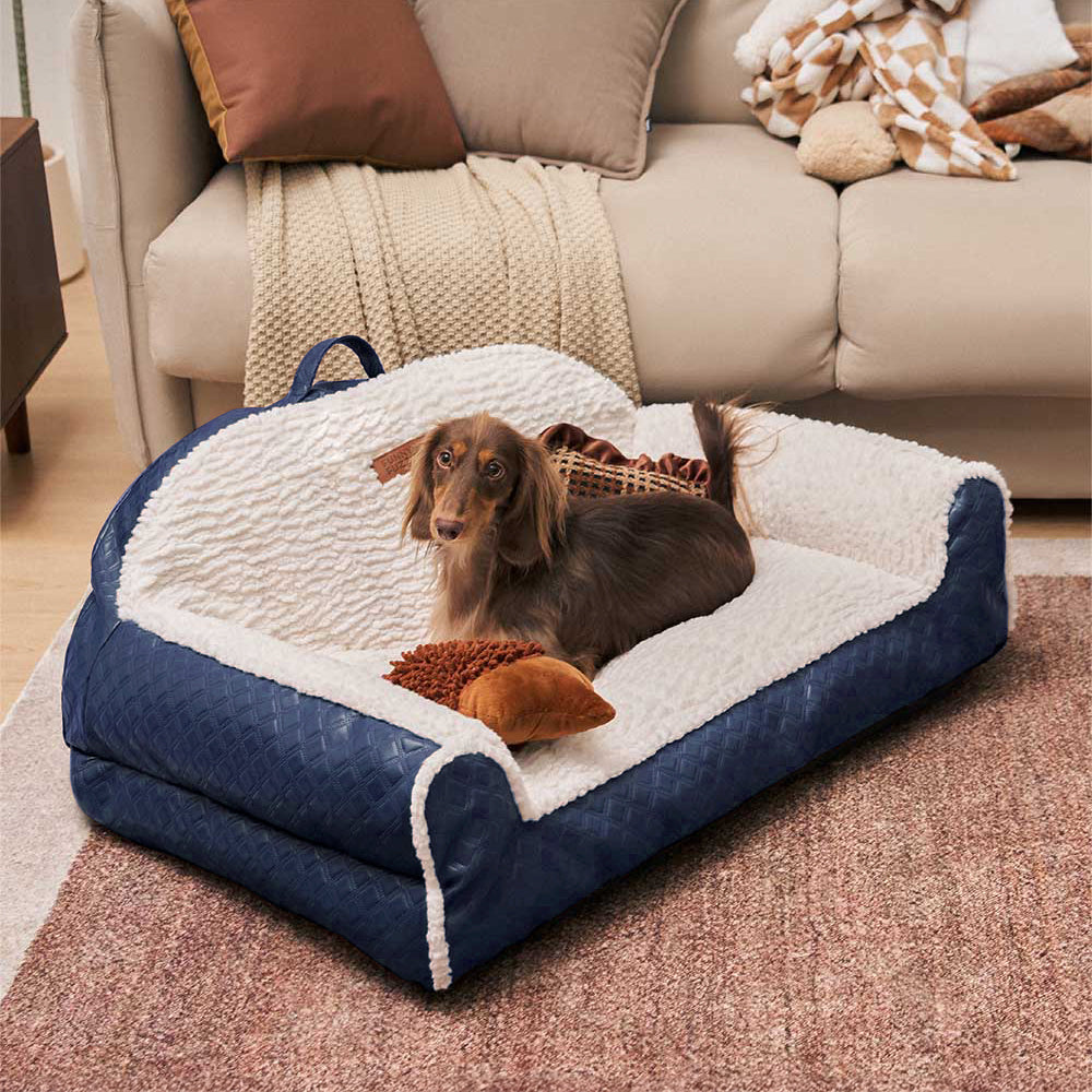 Classic Cozy Cushioning Pillow Bolster Dog Sofa Be