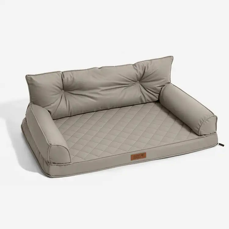 Luxe Faux Leather Foldable Orthopedic Large Dog Be