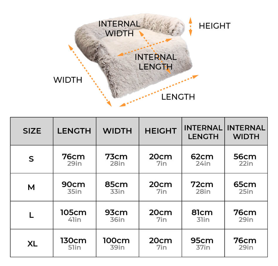Calming Furniture Protector Dog Bed - Fuzzy Backre