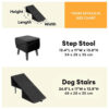 2-in-1 Convertible Wooden Home Step Stool Dog Ramp